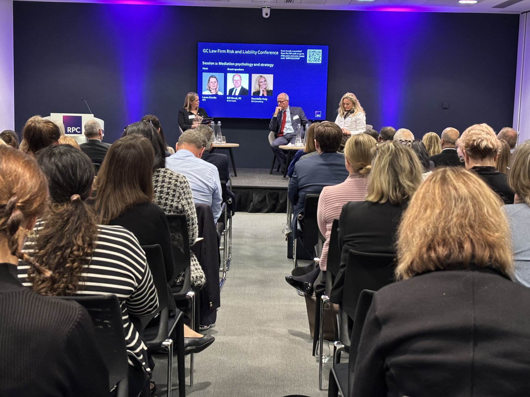 Dannielle Haig on a panel at the RPC GC Law Firm conference